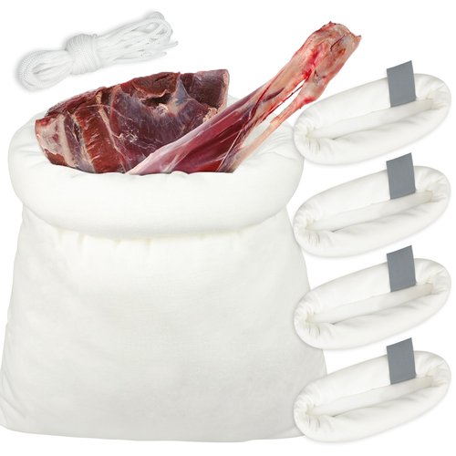 Maniaacer 4 Pack Elk Game Hunting Bags Hunting Meat Bags with Reflective Strip 48inch Breathable Rolled Heavy Duty Quarter Bag for Elk Caribou Moose Antelope Deer