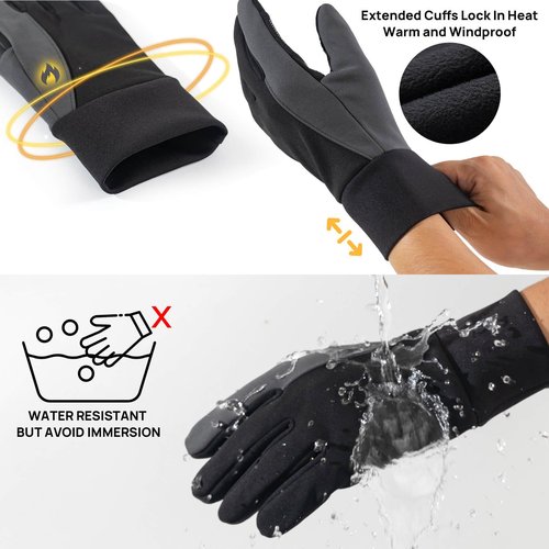 Winter Gloves with Touchscreen Fingers Men Women: Winter Glove Touch Screen, Waterproof Windproof Snowproof, Warm Thermal Unisex for Outdoor Sports Daily Use Work Motorcycling Thanksgiving Day Gifts
