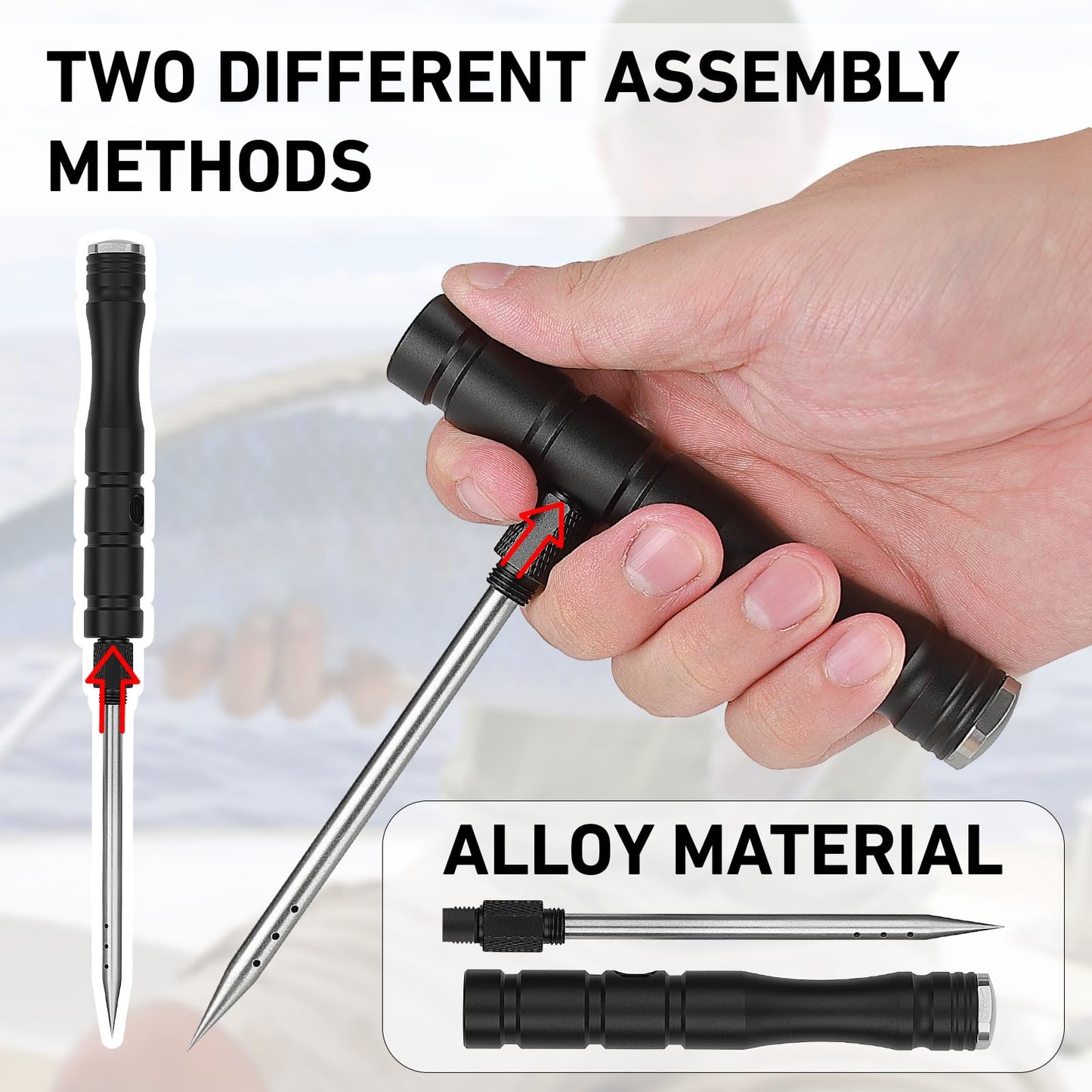 GOLDEN J Combination Fish Venting Tool Saltwater Fishing, Hidden Storage,Used to Vent Deep Sea Fish, Releasing Pressure and Allowing The Fish to Return to The Sea, an Essential Tool for The Angler