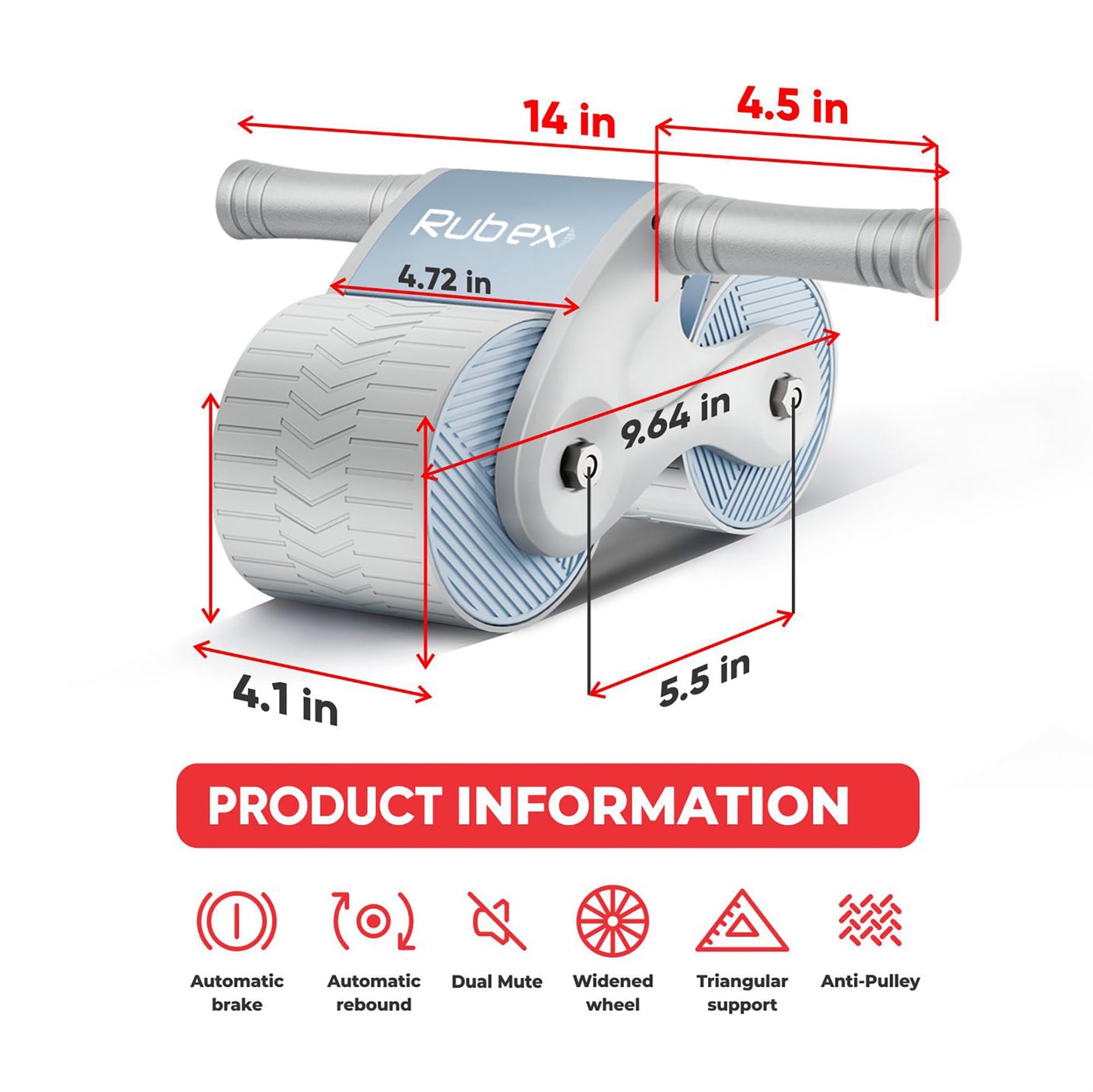 Automatic Rebound Abdominal Wheel - Innovative Core Workout Equipment Ab Roller Wheel Ab Workout Equipment Ab Exercise Equipment Workout Equipment Home Gym Equipment Ab Machine for Men Women for