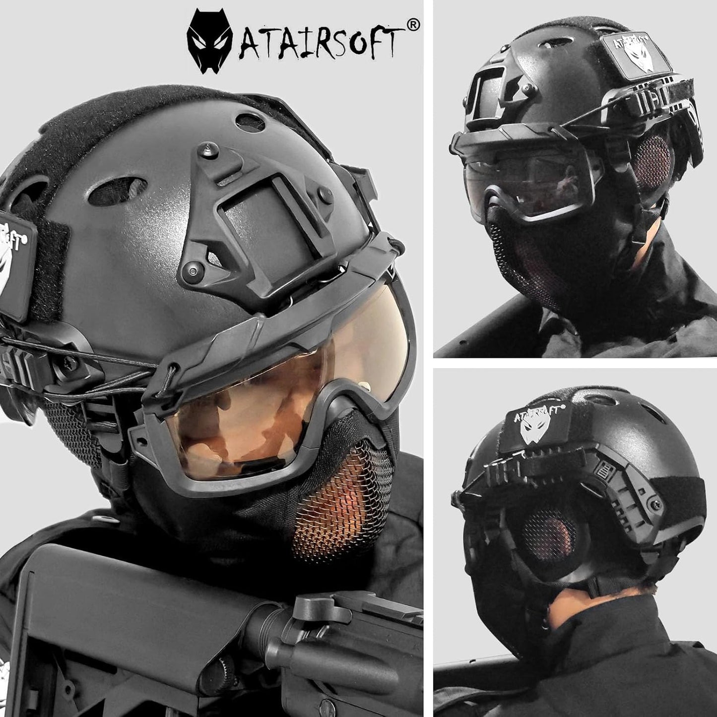 Paintball Tactical Fast Helmet - ATAIRSOFT PJ Type Airsoft Gear for Enhanced Protection