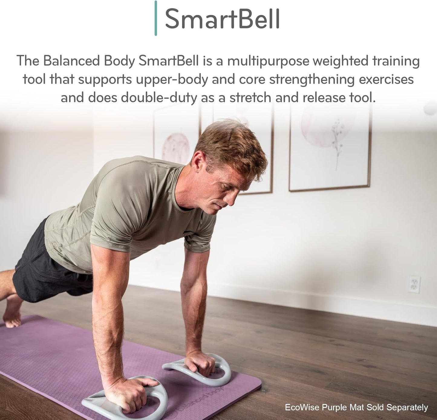 SmartBell Ergonomic Pilates Dumbbell - Two-Handed Exercise Weight for Home Gym