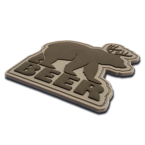 Bear/Deer Beer PVC Morale Patch - Funny Morale, Tactical, Military Patch - Patches, Military Patches - Perfect for Your Tactical Military Army Gear, Backpack, Cap, Vest