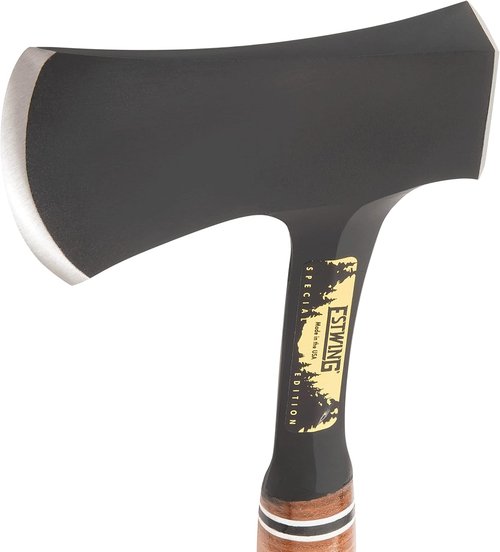 ESTWING Sportsman's Axe - Camping Hatchet with Forged Steel Construction & Genuine Leather Grip