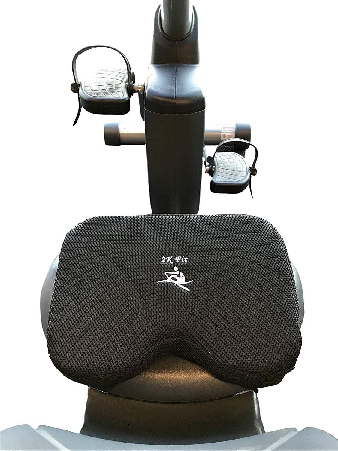 Rowing Machine Seat Cushion (Model 2) for The Concept 2 Rowing Machine with Custom Memory Foam, Washable Cover, and Straps- Concept 2 Rower, Recumbent Stationary Bike, WatterRower Seat Pad