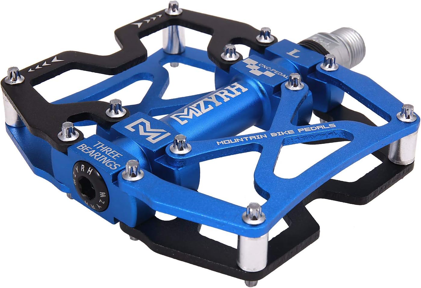 Mountain Bike Pedals, Ultra Strong Colorful CNC Machined 9/16" Cycling Sealed 3 Bearing Pedals