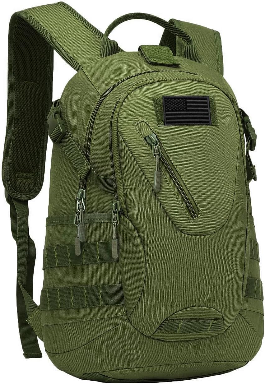 ArcEnCiel 15L Motorcycle Backpack Tactical Bag Rucksacks for Outdoor Camping Trekking Hunting with Patch
