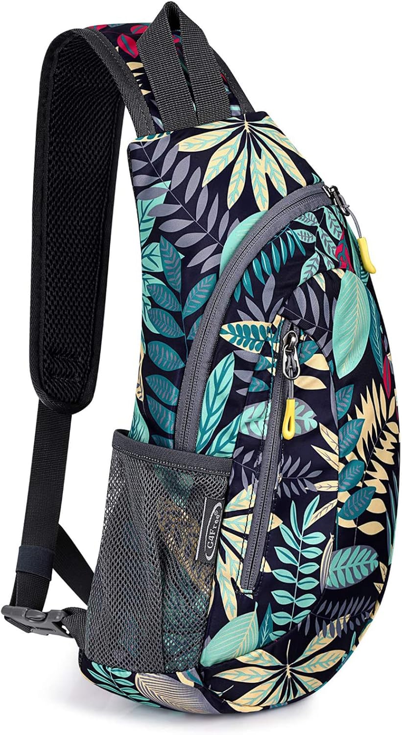 G4Free Sling Bag for Men Women, Small Crossbody Backpack Lightweight Chest Shoulder Bags for Travel, Outdoor and Sports (Black)