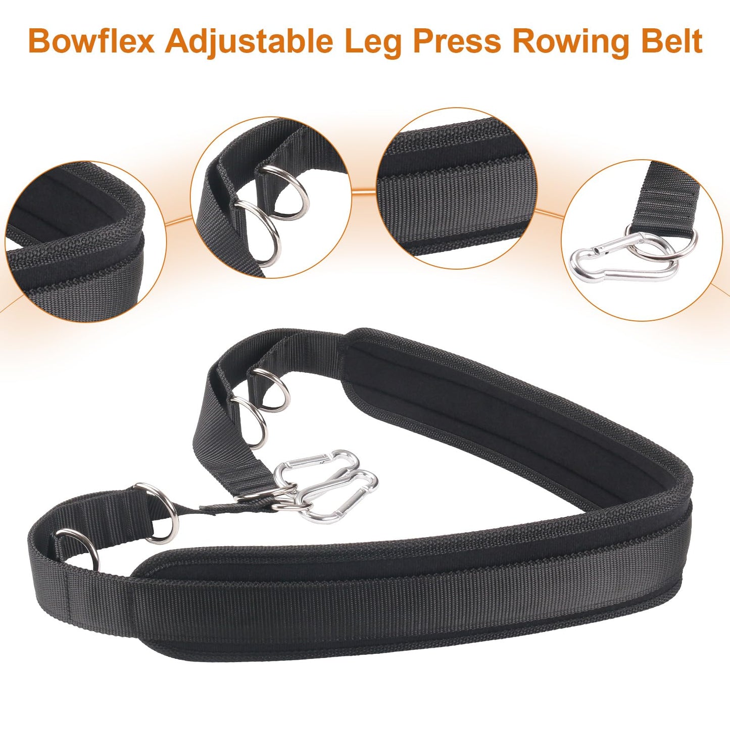 Home Gyms Leg Press Belt Rowing Strap for Bowflex pr1000 and Most Home Gyms belt Attachment Replacement