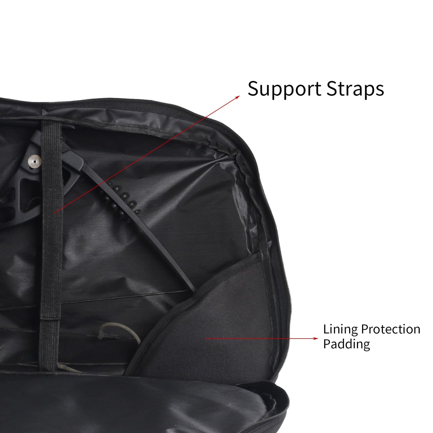 FENJANER Archery Compound Bow Case Soft Bow Bag with Arrow Quiver Light-Weight Bow Carry Bag with Adjustable Shoulder Strap & Backpack Straps for Adults Hunting and Target Practice (37", Black)