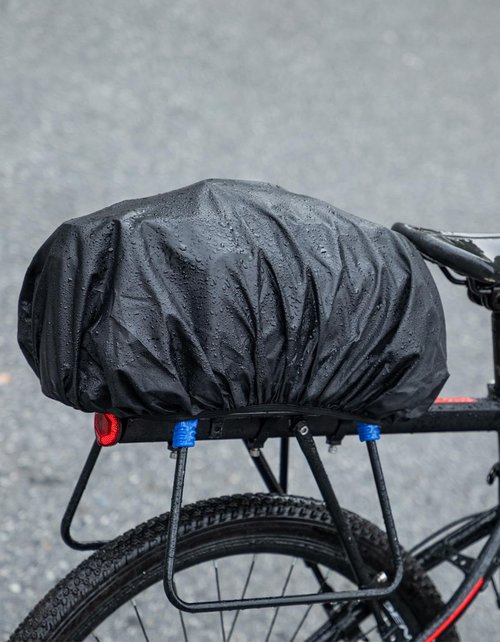 KEMIMOTO Bike Rear Rack Bag with Rain Cover, 15L Thickened Foldable Pockets Water Resistant Bicycle Bag, Bike Trunk Pannier for Commuter Cycling Trip Grocery Shopping, Black