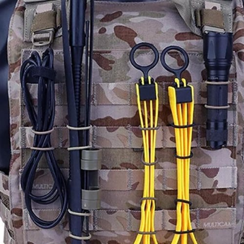 Yatrouys Tactical Gear Holder Clip Molle Web Dominator Elastic Strings Buckle 10pcs for Tactical Backpacks Molle Bags (Army Green)