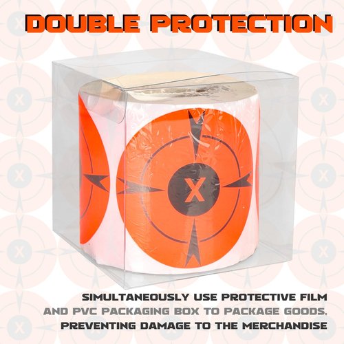 Highwild 250 Pack of 3-inch Fluorescent Orange Bullseye Adhesive Target Stickers - Suitable for Handguns, Rifles, BB Guns, Airsoft, Pellet Guns