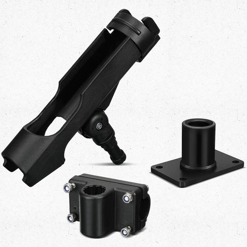 Liliful 4 Pcs Fishing Rod Holder for Boat Adjustable Kayak Swivel Fishing Pole Holders Accessories, Black(Classic)