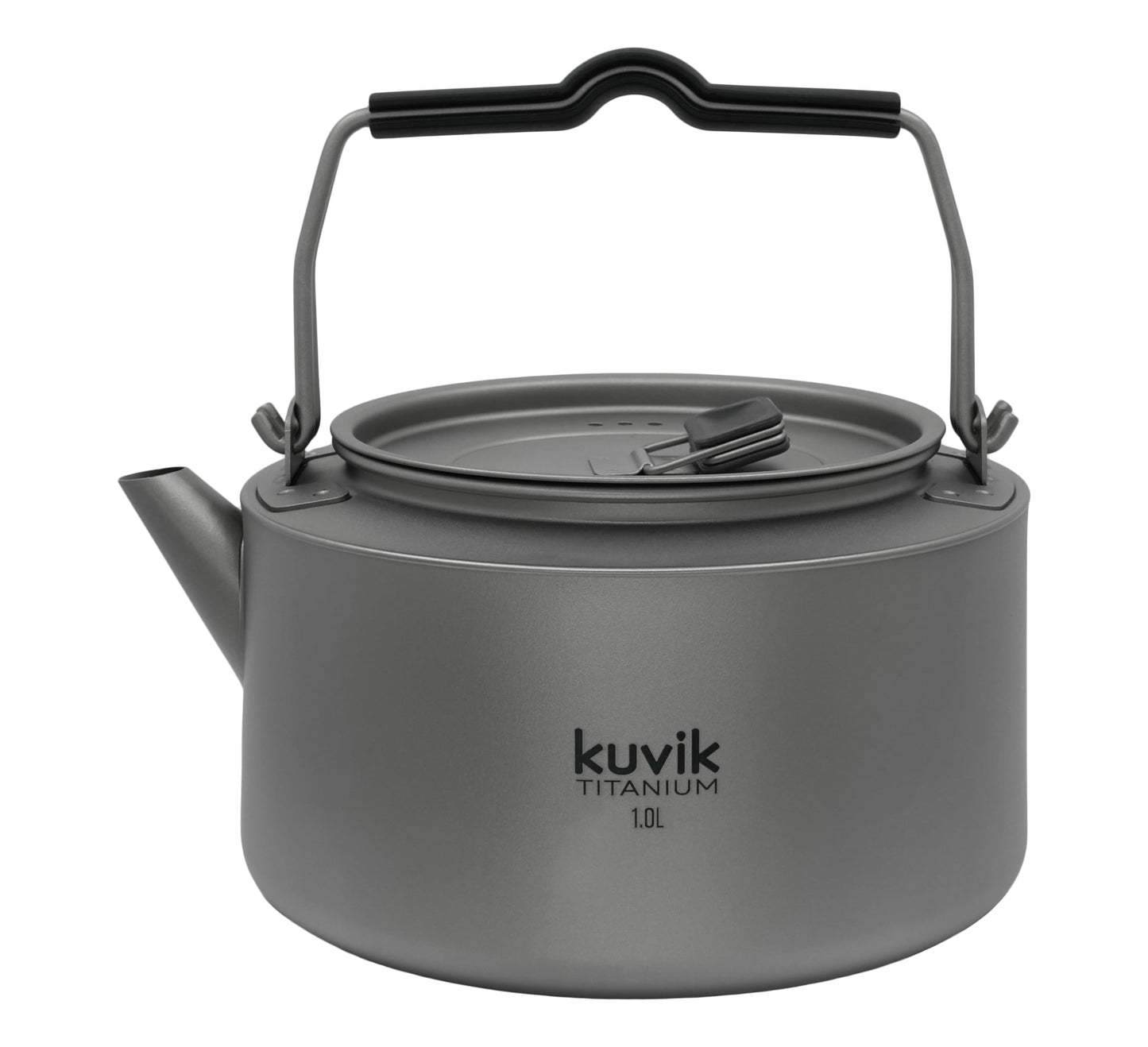 Kuvik Titanium Kettle 1.0L (33.8 oz) - Ultralight and Compact Kettle for Backpacking, Camping, and Home