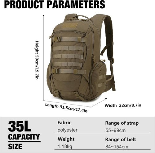 Mardingtop 35L Tactical Backpacks Molle Hiking daypacks for Camping Hiking Military Traveling Motorcycle