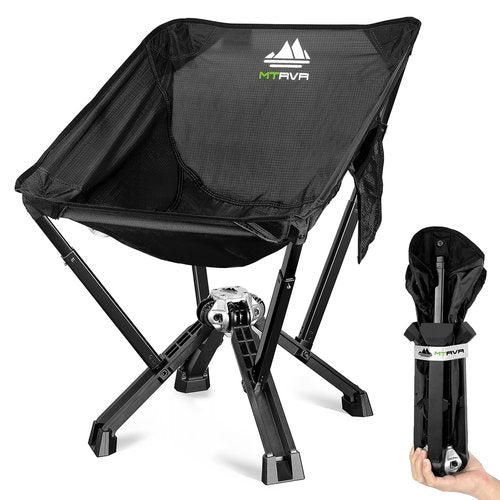MTRVR Folding Camping Chairs, Supports 600 Lbs Lightweight Camping Chair, Collapses to Size of Water Bottle Portable Camping Chair for Outdoor, Beach, Lawn, Travel, Picnics