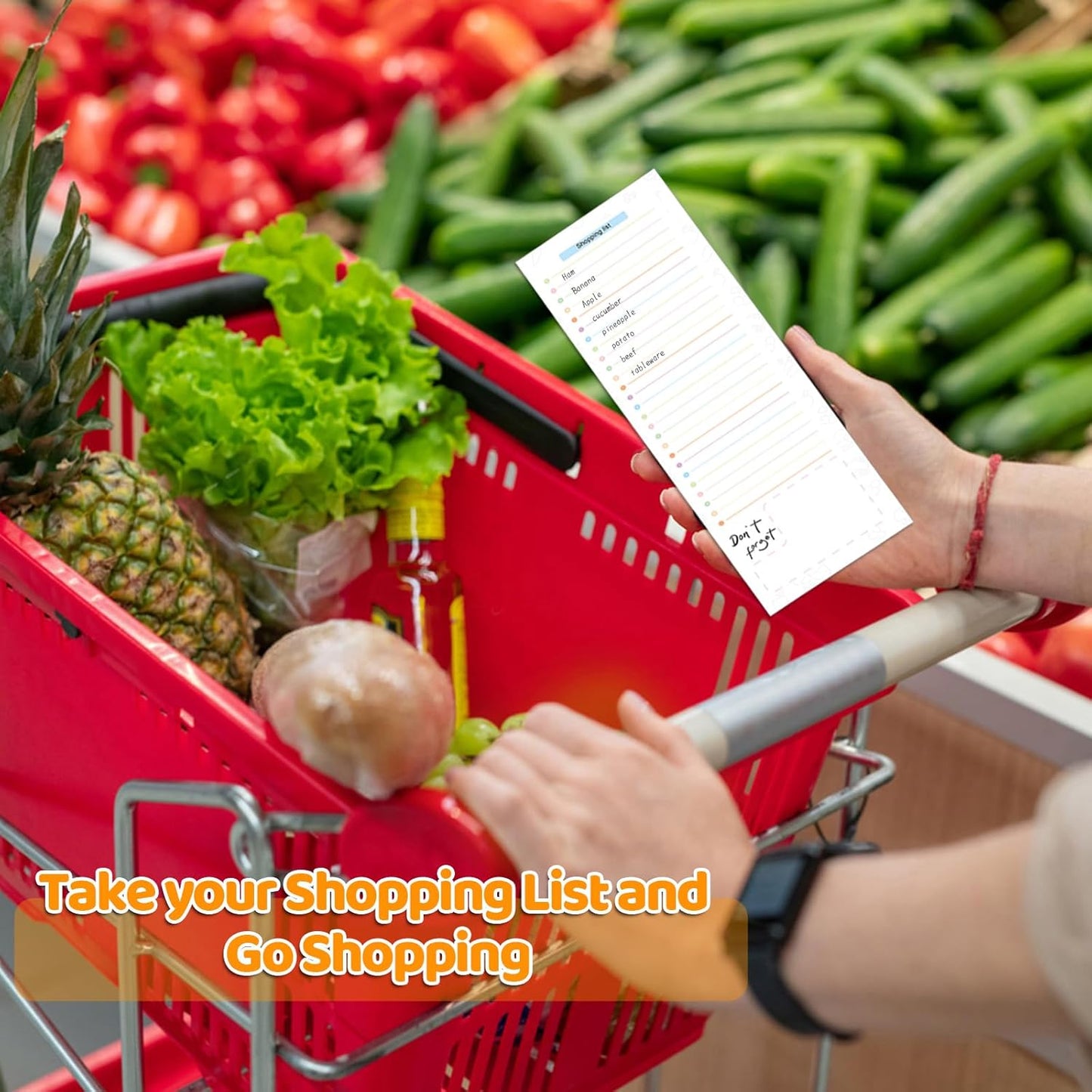 60 Sheet Meal Planner for Fridge, Magnetic Weekly Meal Planner & Grocery List with Tear-off Shopping List for Meal Prep, 7x10''-Flower Design