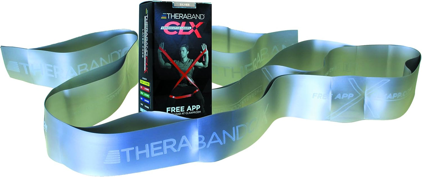 THERABAND CLX Resistance Band with Loops - Versatile Workout Tool for Strength Training