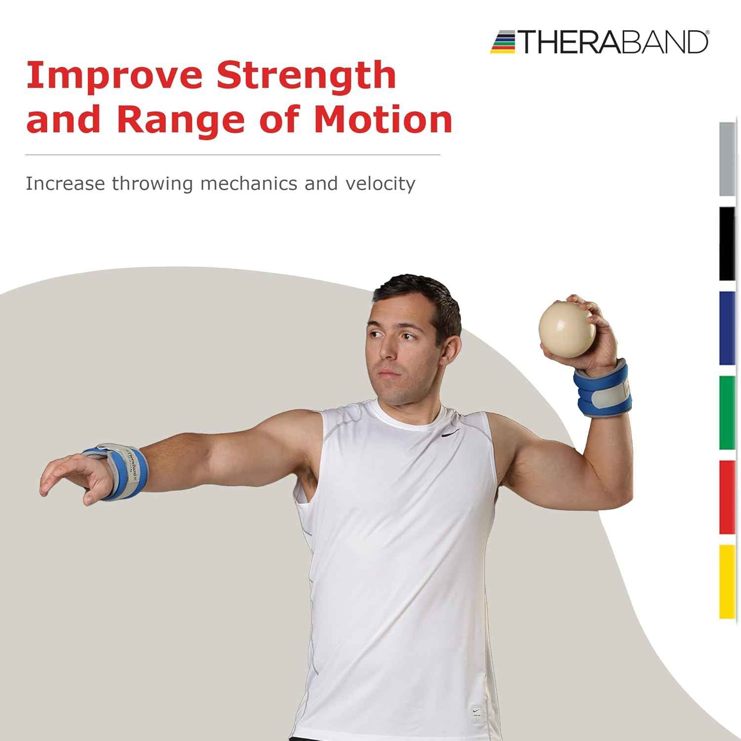 THERABAND Soft Weighted Balls Set for Baseball & Softball - 4.5" Isotonic Training for Shoulder Strength & Rotator Cuff