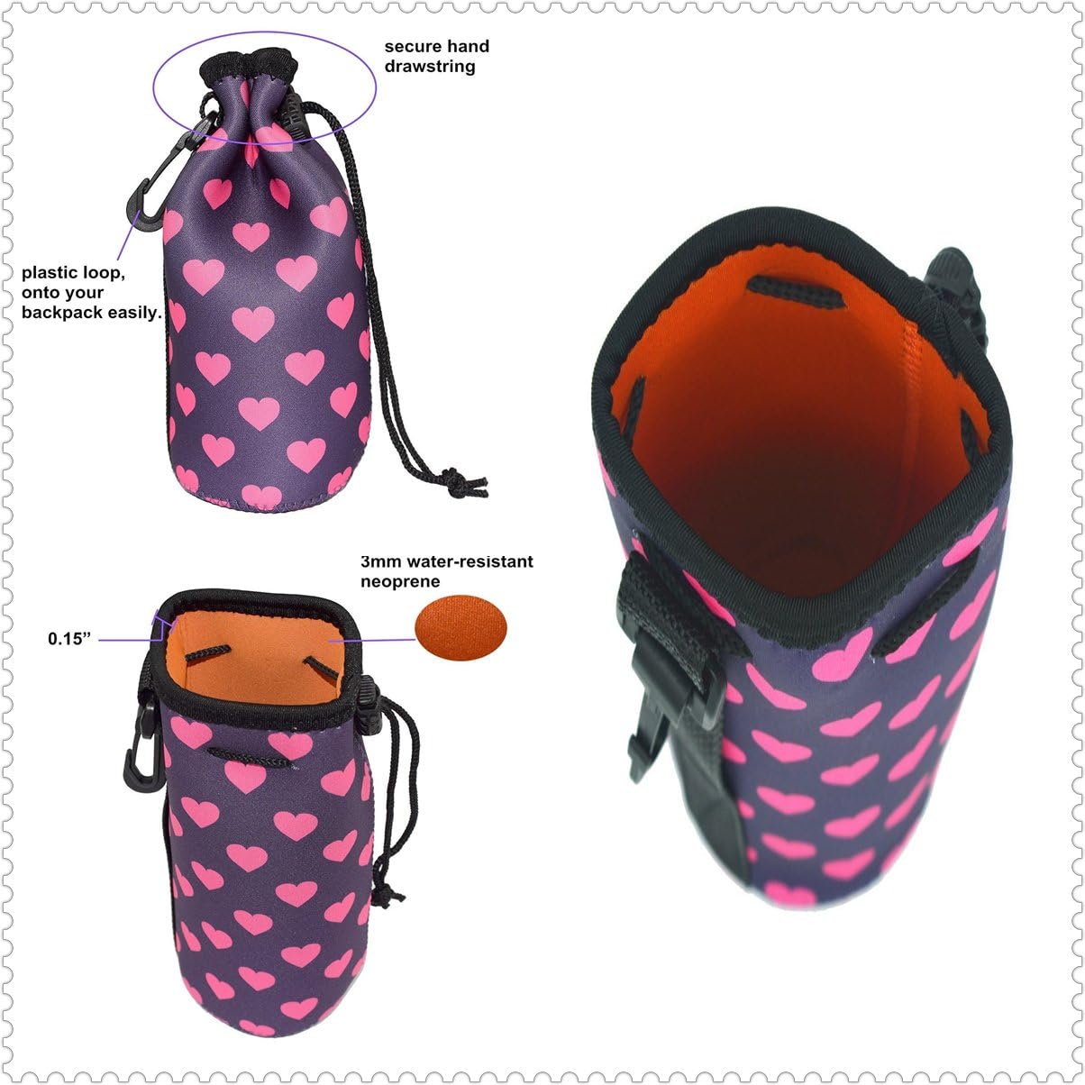 Af-Wan Water Bottle Cooler Carrier for 22 oz Long Neck Water Bottle or Tall Beer Bottles,Protable Neoprene Insulated Water Drink Bottle Cover Sleeve Tote Bag Pouch Holder Strap.(3pcs)