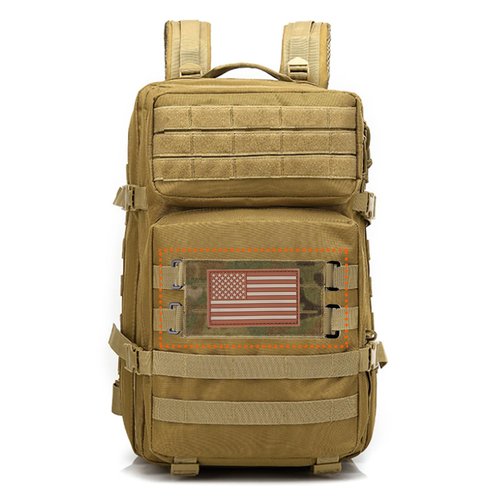 TAXATM Molle Patch Panel with Laser Cutting Loop, Molle Patch Display Holder for Backpack,6X3.2 Mini Patch Board Include American Flag Patch (1 pcs Camo)
