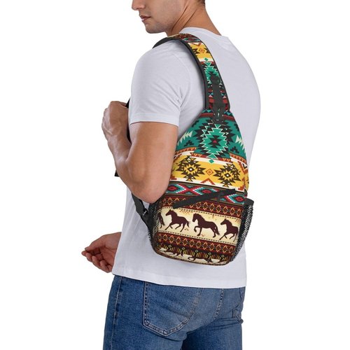 Majoug Horse Sling Bag Crossbody Sling Backpack Bags for Women Men Mentravel Hiking Casual Daypacks Chest Shoulder Bag Christmas Halloween Gifts