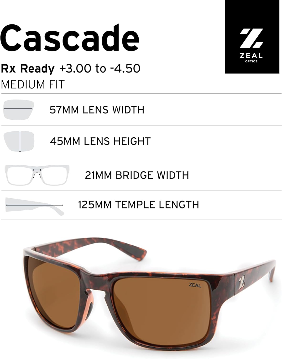 Zeal Optics Cascade | Plant-Based Polarized Sunglasses for Men & Women