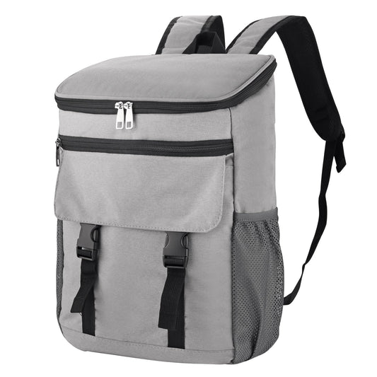 Justech Cooler Backpack 25L, Leakproof Waterproof Beach Backpack, Insulated Lunch Cooler Bag for Men and Women Large Capacity Backpack for Picnic, Camping, Beach, Travel, BBQ, Hiking, Fishing, Grey