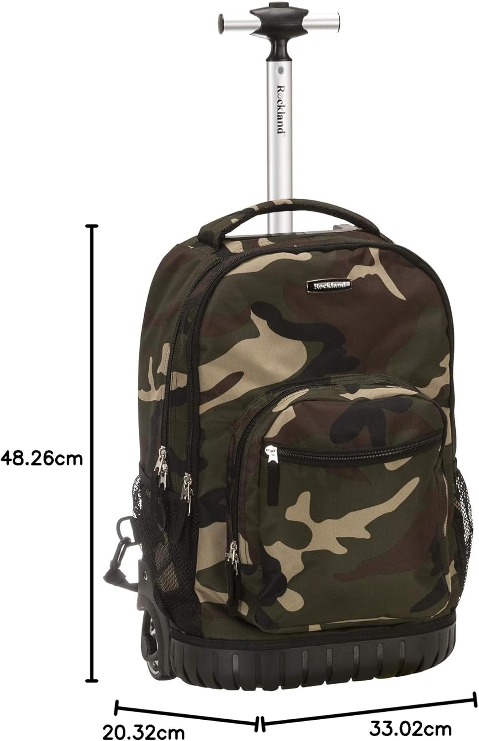Rockland Single Handle Rolling Backpack, PURPLEPEARL, One Size