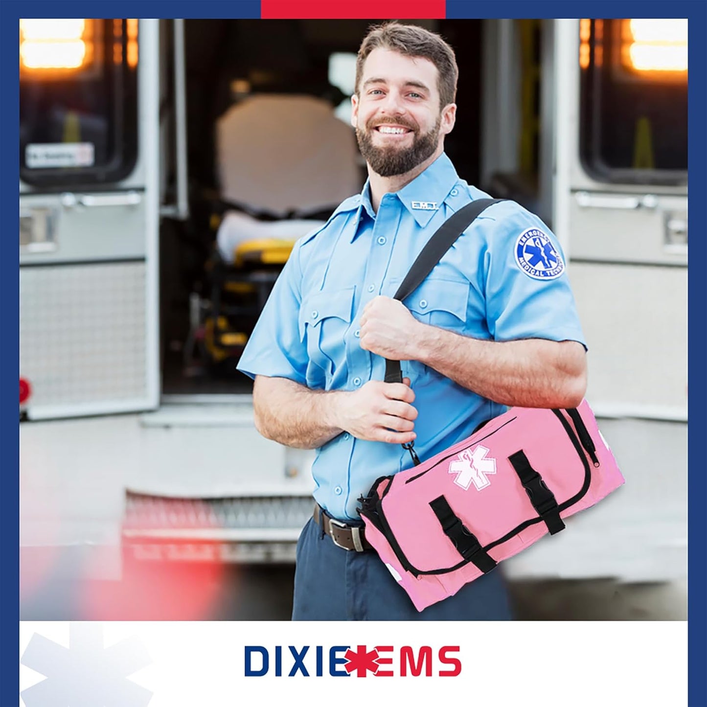Trauma Bag for First Responders - Reflective Red Emergency Gear