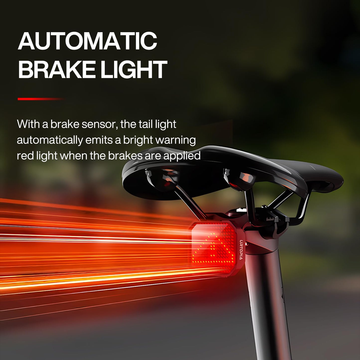 Animated Bike Tail Light, Design Patterns via App, Cute Bike Light, Smart Bicycle Brake Light for Night Riding, Rechargeable, IP66 Waterproof, Gift for Kids and Cyclist