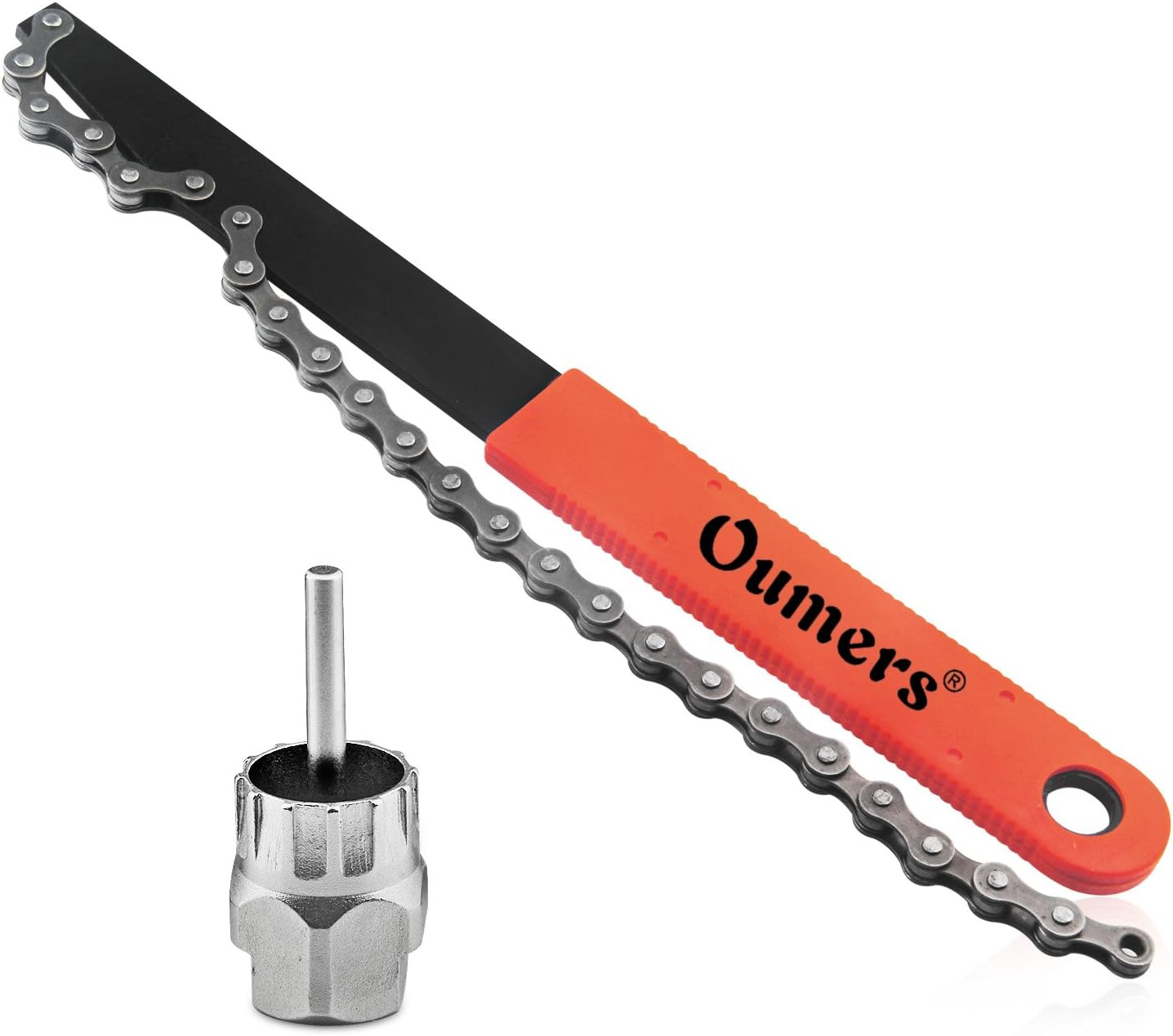 Oumers Bike Chain Tools Kit, Cassette Removal Tool Sprocket Remover Kit/Chain Whip and Cassette/Rotor Lockring Removal Tool with Guide Pin