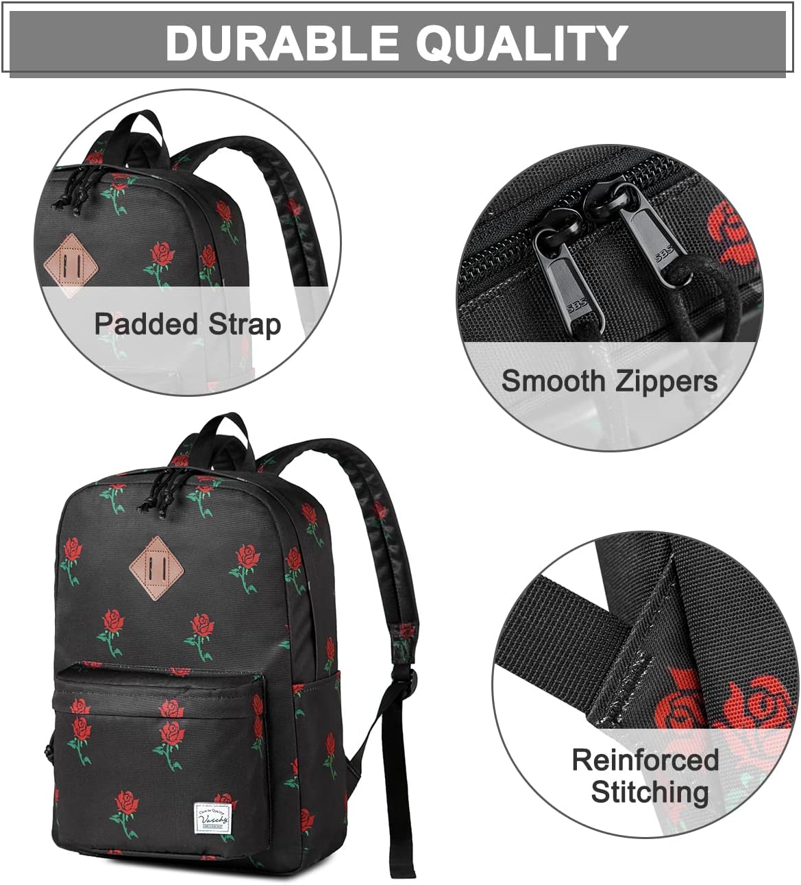 VASCHY Backpacks Handbags, Lavender, M