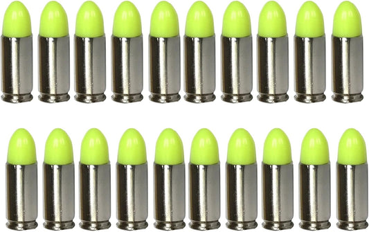 ST Action Pro 9mm Snap Caps – Yellow Safety Trainer Dummy Rounds, Reusable Dry Fire Training Ammunition (20-Pack) for Gun Owners
