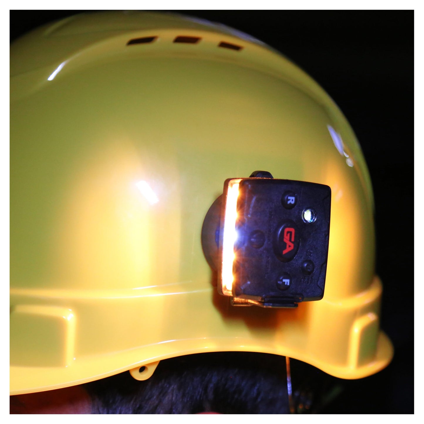 Guardian Angel Flashlight Hard Hat Earmuff Slot Mount Accessory – Magnetic Mount with Screw-in Feature – Inserts and Clips Securely to Earmuff Inserts on Hard Hats – for Hard Hats and Safety Helmets