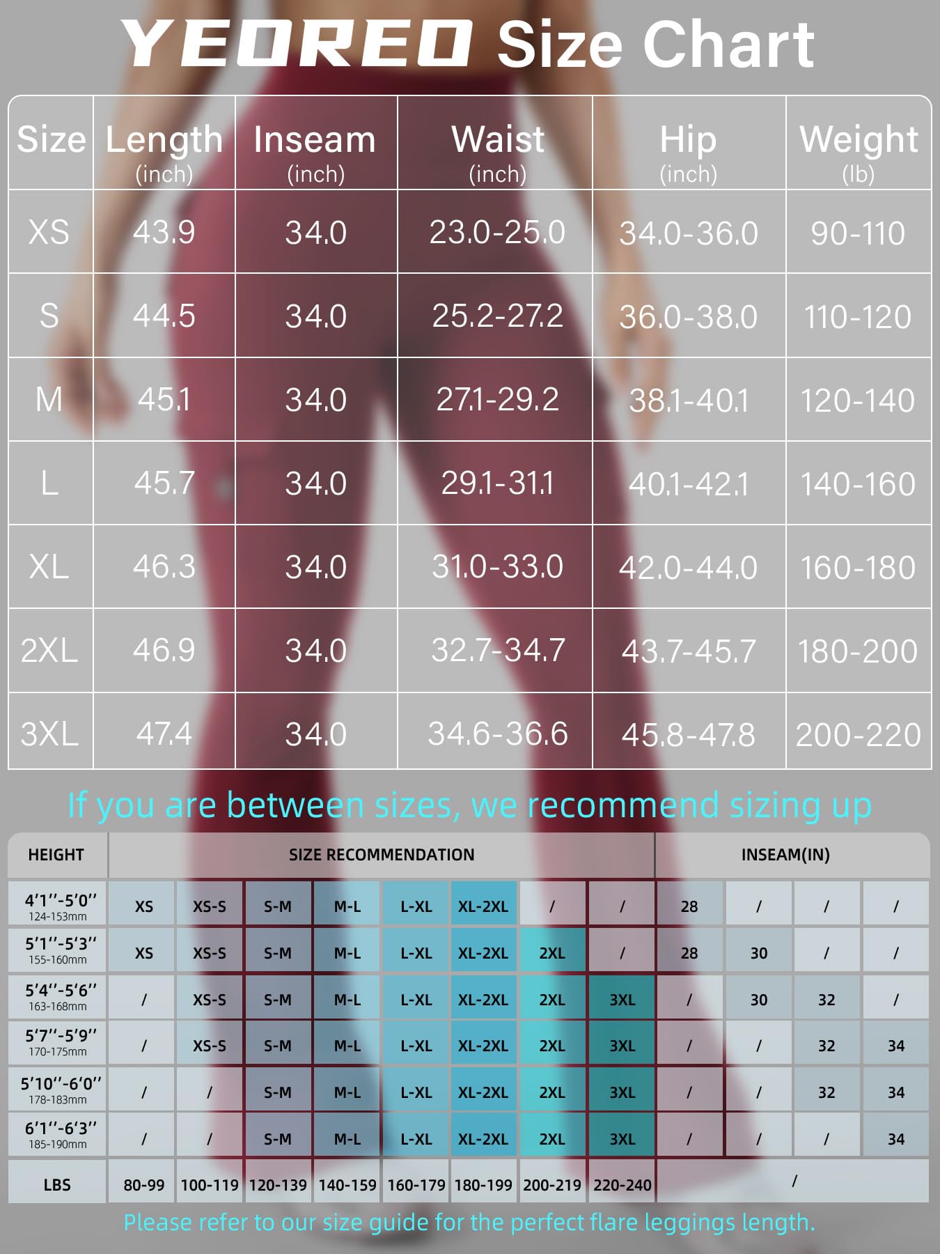 YEOREO CoreFlex Women Workout Flare Leggings with Pockets Hidden Scrunch Cargo Gym Yoga No Front Seam Leggings Wine S