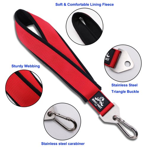 WRIST FIGHT Heavy-Duty Arm Wrestling Strap for Pronation, Forearm, and Bicep Strength Training – Thick Webbing with Fleece Lining & Stainless Steel Triangular Buckle