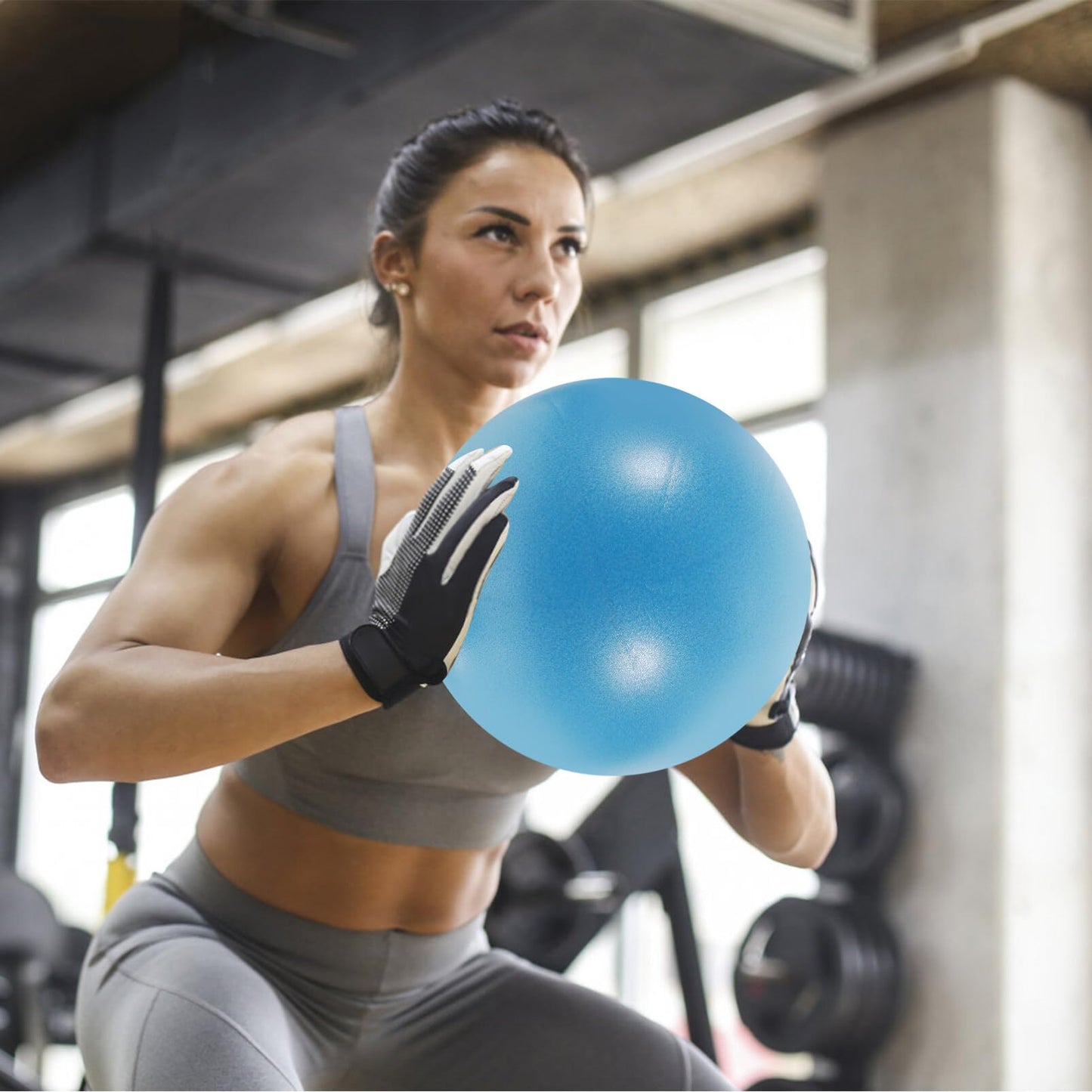 iplusmile Pilates Small Exercise Ball: 9 Inch Soft - Workout Ball for Stability Yoga Core Physical Therapy - for Women Aged 30-40 Home Gym Sport