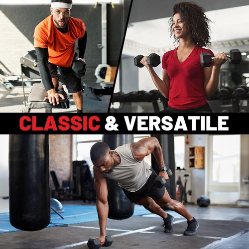 PAPABABE Dumbbells Set of 2, 5lbs Dumbbell Pair, 5 Pounds Hand Weights for Women Men at Home, Free Weights Dumbbells Set for Home Gym Equipment, Pesas Mancuernas para Ejercicios de Hombre Casa.