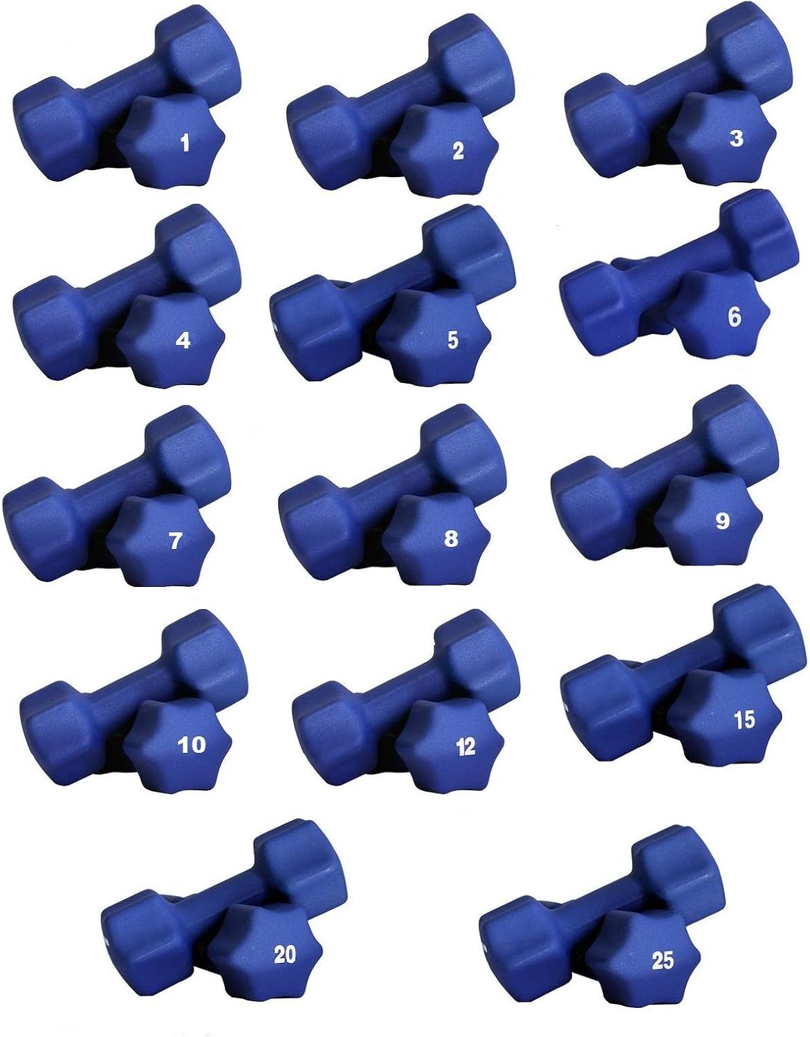 Ader Neoprene Dumbbell (1-30lb) Single Size Pair or Set