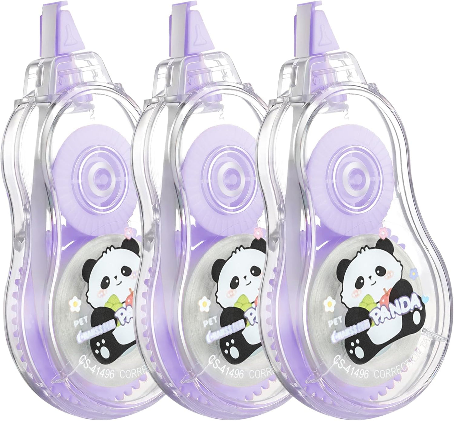 Aesthetic and Cute Gourd-Shaped White Correction Tape, 39.37ft（12m）, 3-Count Pack, Easy to use, Dry Instantly, Clean and Tear-Resistant Tape Office or School Supplies（Cyan）