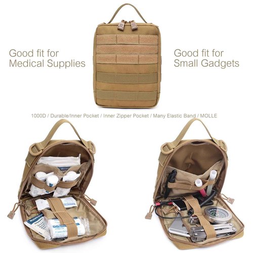 Molle Seat Back Organizer with 5 Pouches, Tactical Seat Covers, Molle Tactical Vehicle Organizers Panel Car Seat Covers Protector for Truck