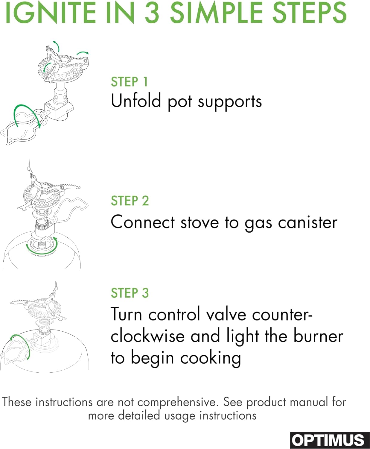 Optimus Crux 8019260 Lightweight Camping Stove - Portable Hiking Cookware