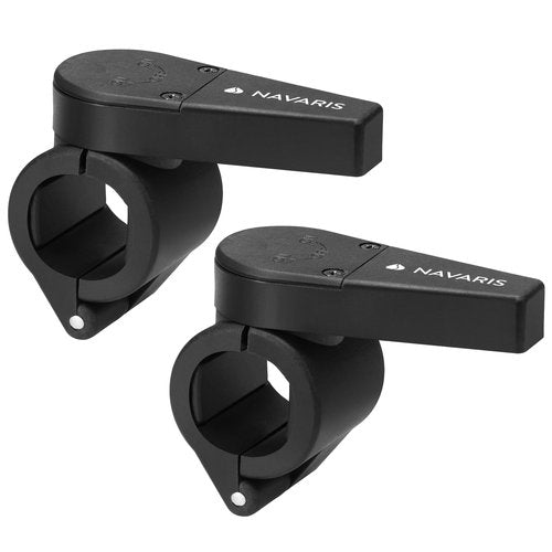 Navaris Barbell Clamps 25mm - Weight Bar Gym Clips - Perfect for Weightlifting & Home Gym Use - Set of 2 with Fast Release and Secure Lock Feature
