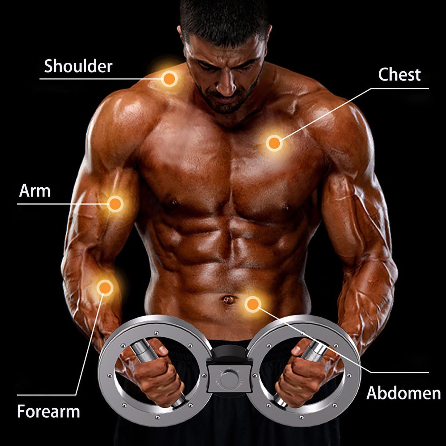 Forearm Strength Trainer-Arm Workout Equipment Forearm Exerciser-12 Pounds Resistance Adjustable Rotator Machine for Home, Boxing, Gym (Style 1)