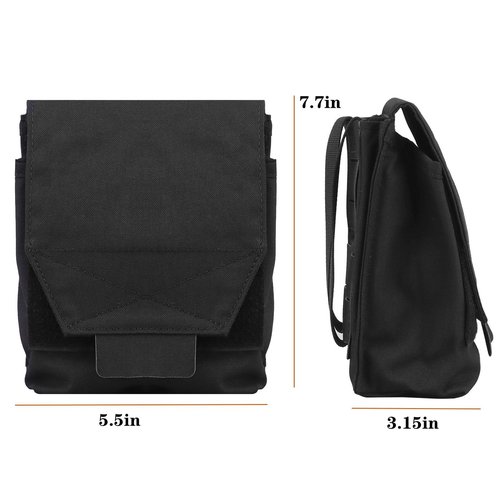 Tactical Utility Pouch Multipurpose Outdoor Molle Dump Pouch Storage Solution for Camping, Hiking, and Tactical Gear, Durable and Versatile Organizer Bag (Black)