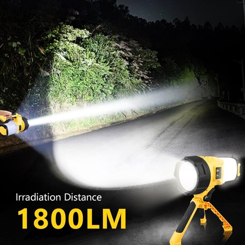 LONLEEYU 3-in-1 Rechargeable Spotlight, 6 Modes Rechargeable Handheld LED Spotlight Flashlight, Portable Power Camping Light, IP65 Waterproof Suitable for Emergency Hiking and Work