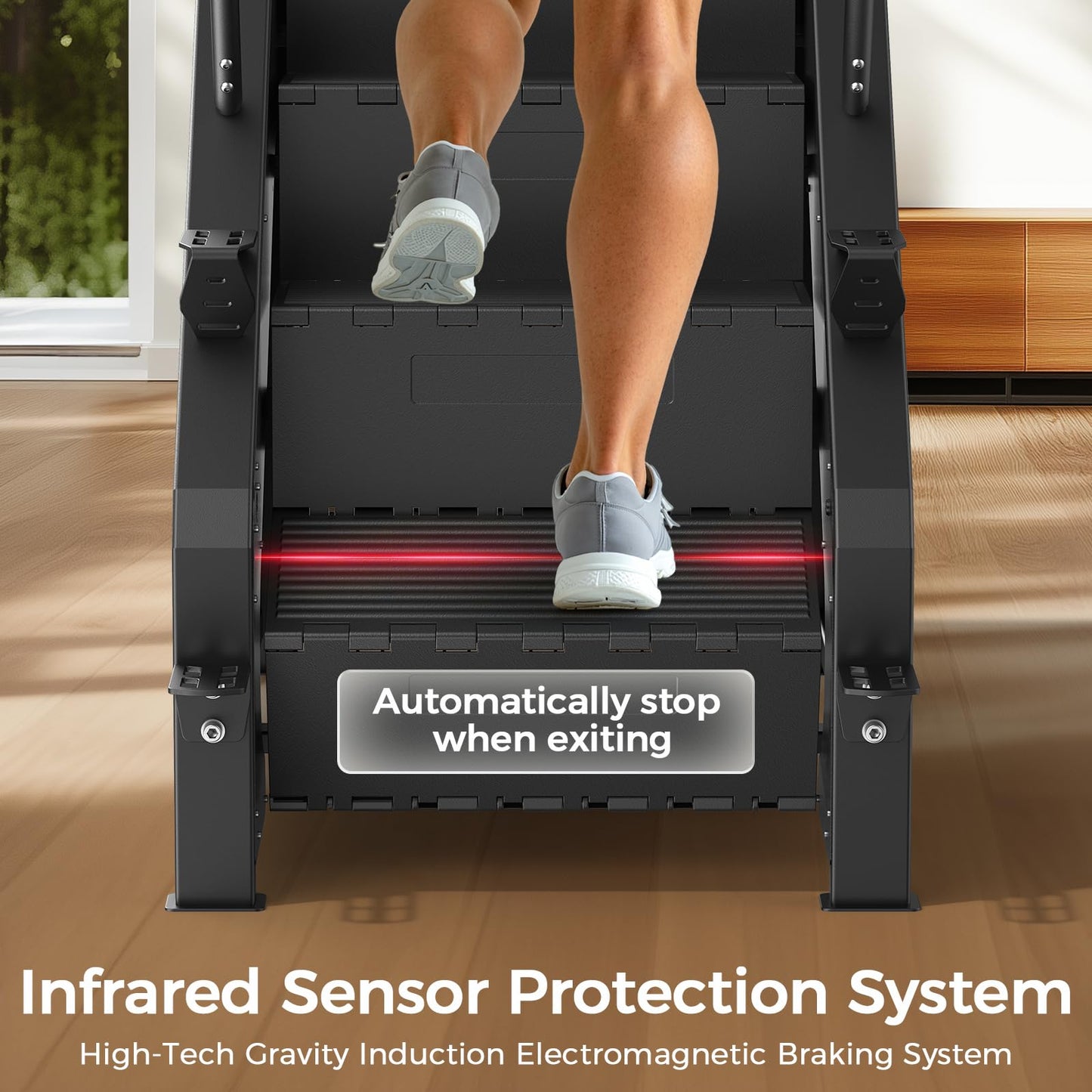 FEIERDUN Stair Climber, Commercial Grade Stair Stepper with LCD Screen, Stepmill Exercise Machine with 15 Speed Levels for Cardio and Lower Body Workouts, 660LBS Capacity, 24-164 Steps/Minute