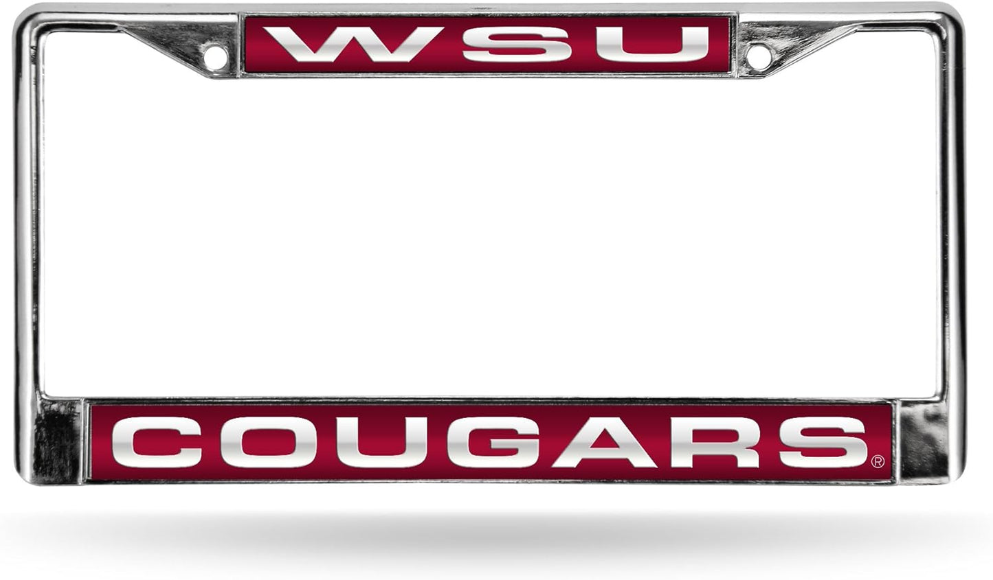 Rico Industries NCAA Unisex-Adult Laser Cut Inlaid Standard Chrome License Plate Frame